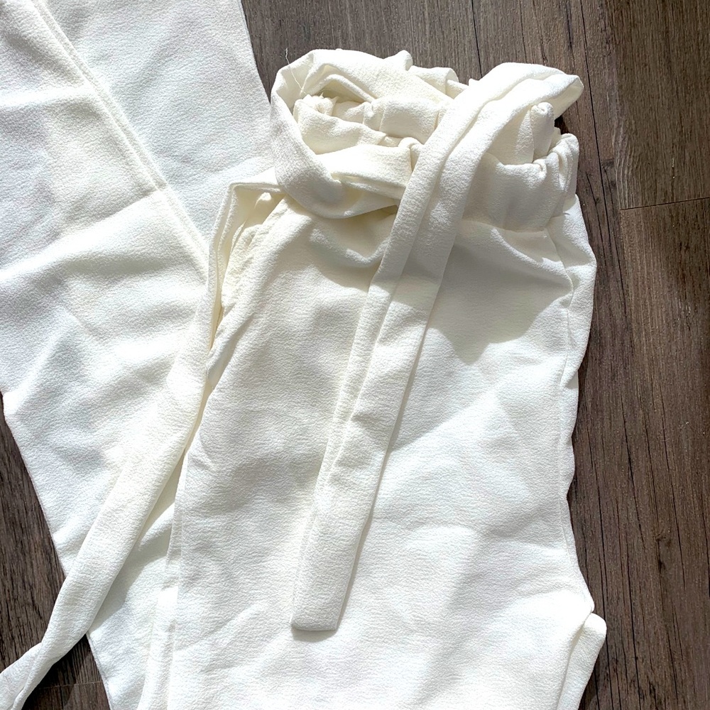 BOHO white tied pants